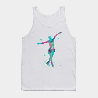 Figure Skating Watercolor Painting 3 Tank Top